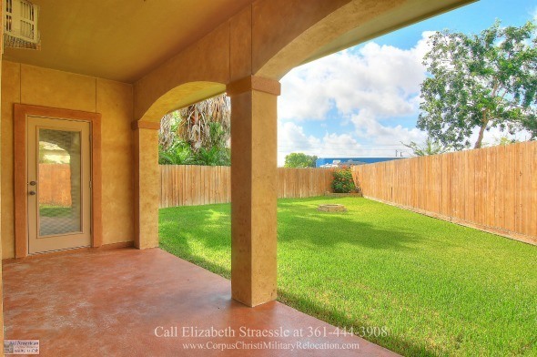 Corpus Christi TX Homes - The patio of this home for sale in Corpus Christi is great for relaxing and al fresco dining.