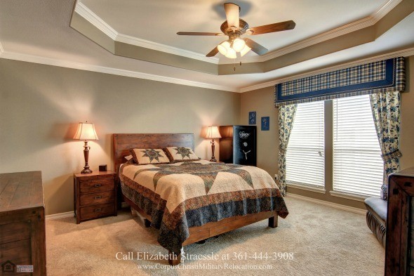   Corpus Christi TX Real Estate Properties for Sale - The master bedroom of this Corpus Christi  home offers a perfect sanctuary where you can enjoy the best and most restful sleep. 